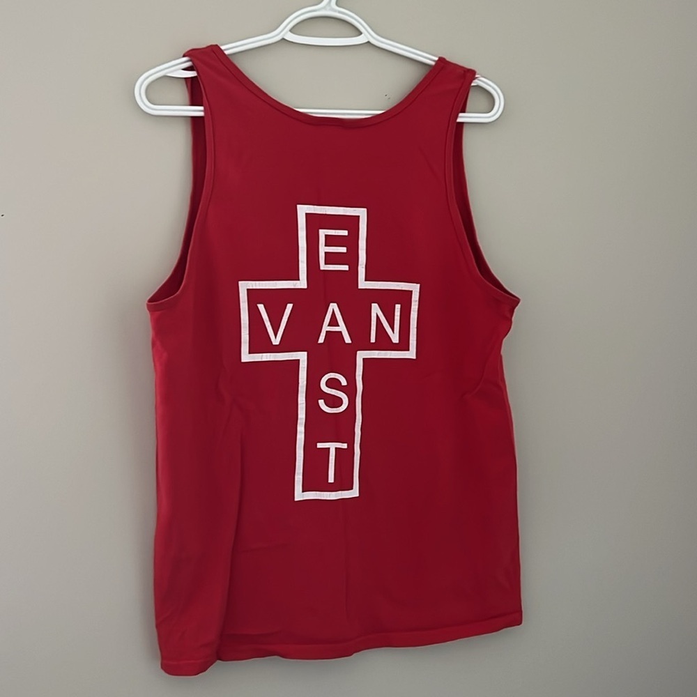EastVan Red Sleeveless Fitted Tank Top